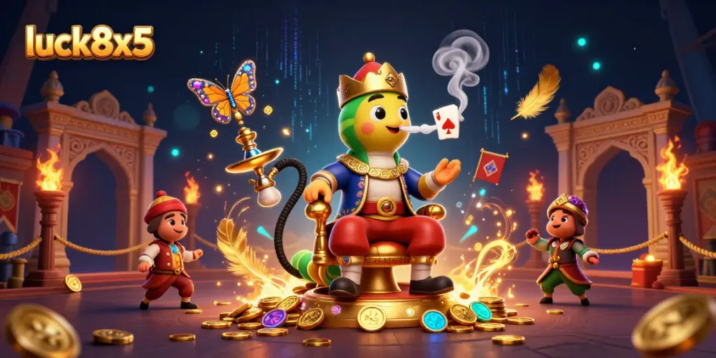 Experience thrilling moments at luck8x5 with vibrant casino elements and dynamic characters.