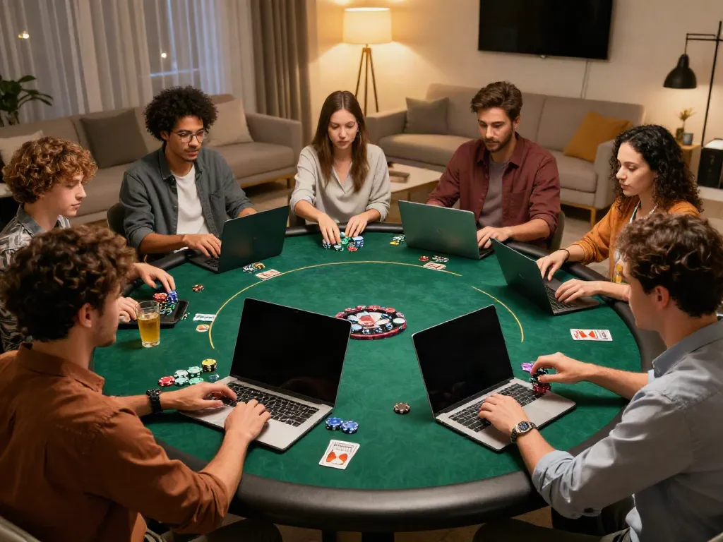 Players enjoying online gaming at home, exploring new casinos not on GamStop.