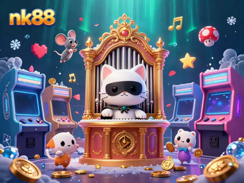 Engage in the thrilling world of nk88 featuring vibrant casino characters and arcade elements.