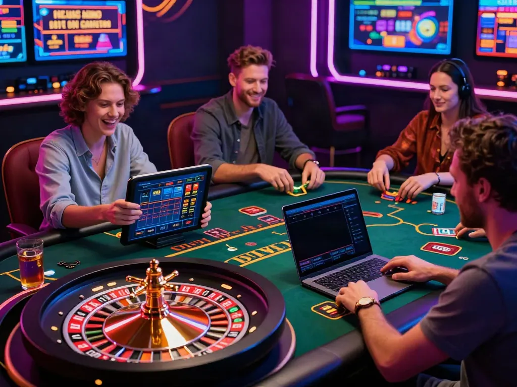 Players engaging with exciting games at new casinos not on Gamstop, showcasing a vibrant online gambling atmosphere.