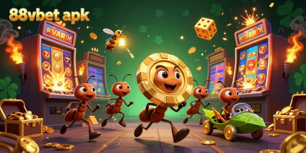 Experience the thrilling adventure in the 88vbet apk world with ants on a heist for a giant poker chip.