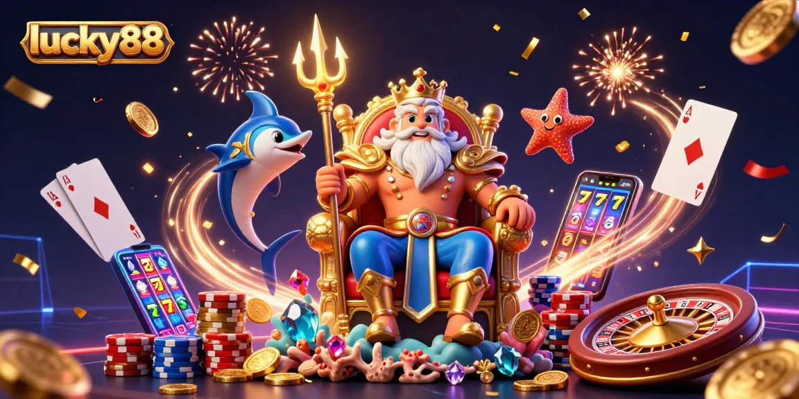 Experience the thrill of lucky88 with vibrant casino scenes featuring dazzling characters and dazzling game elements.