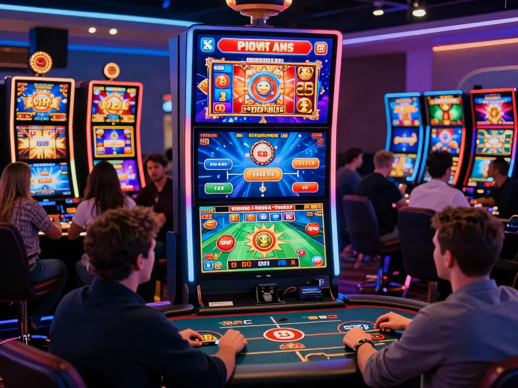 Players enjoying new casinos not on GamStop in a vibrant digital gambling environment.