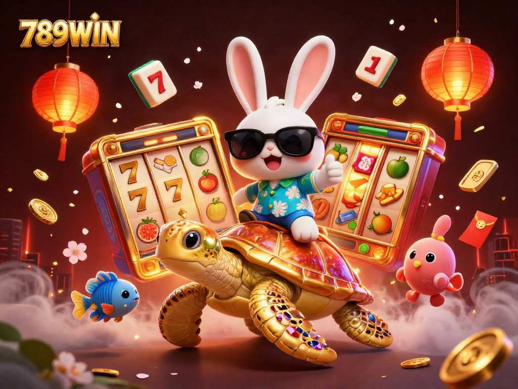 Engage with 789WIN's thrilling slots adventure featuring lucky rabbit and golden turtle.