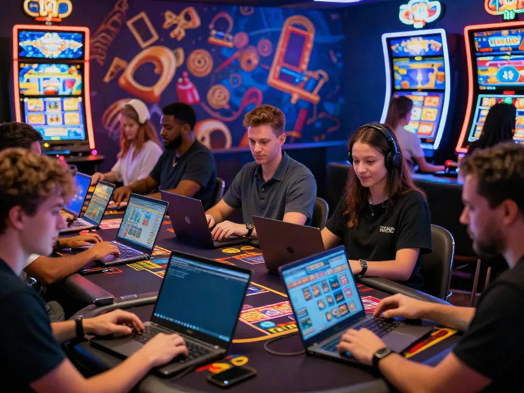 Players enjoying new casinos not on gamstop with vibrant gaming devices and exciting graphics.