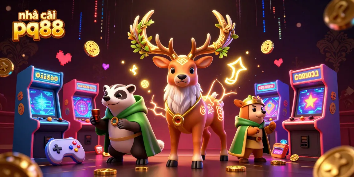 Experience the thrill of nhà cái pq88 with immersive 3D casino gaming scenes highlighting engaging characters and rich elements.