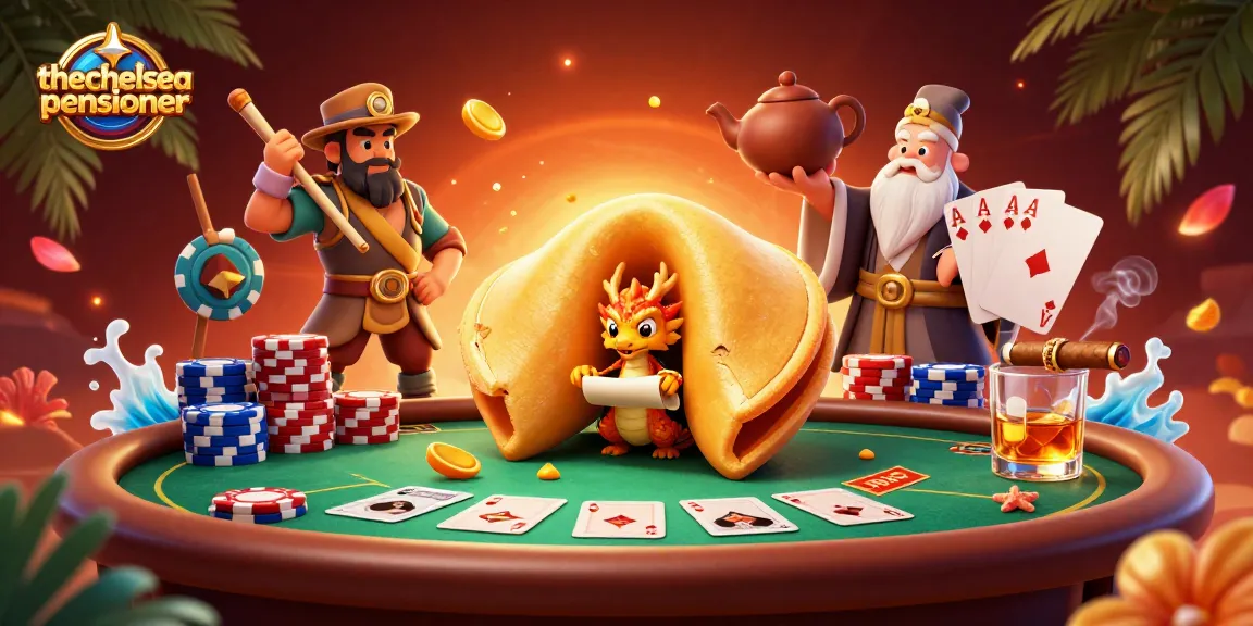 Engage with exciting casino action at thechelseapensioner with a rich visual of golden fortune cookie characters.