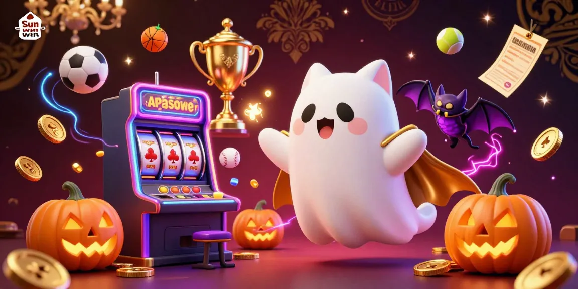 Experience the thrill of Sun win in a vibrant casino scene filled with glowing characters and dynamic gaming elements.