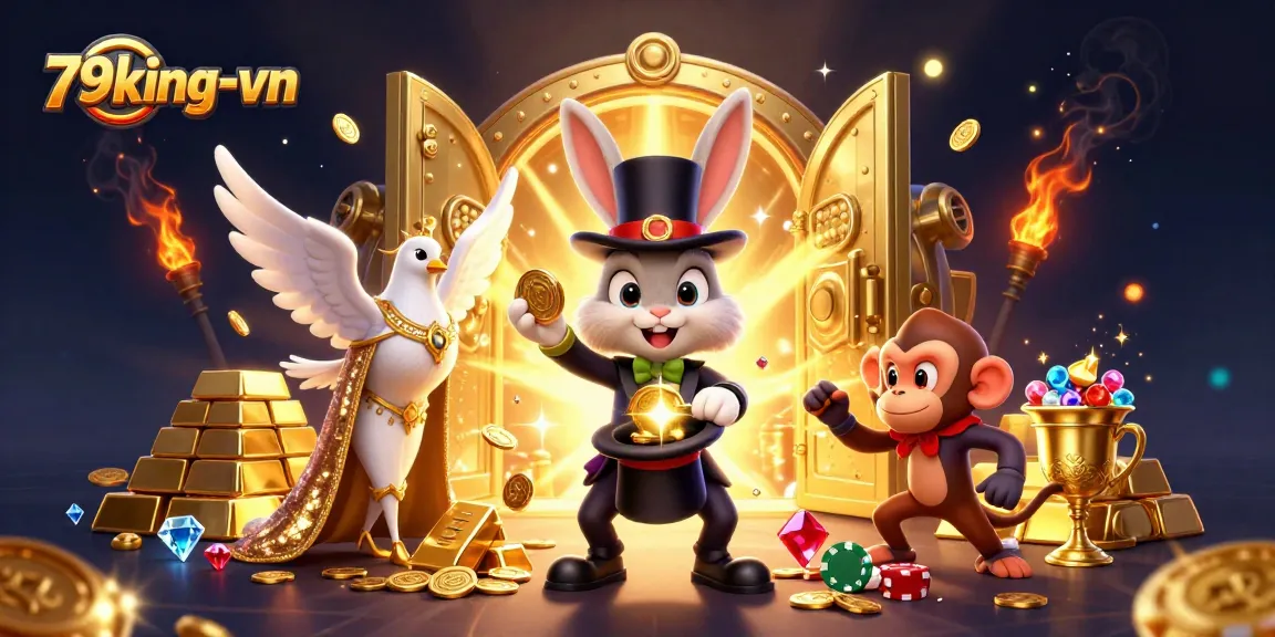 Play and win at 79king-vn with dazzling casino elements and lively characters in a rich game environment.