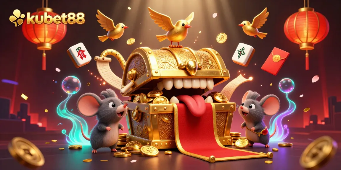 Experience thrilling adventures with kubet88 in this vibrant, detailed casino illustration.