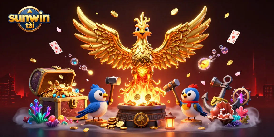 Win big with sunwin tải in a dynamic, immersive cartoon casino scene