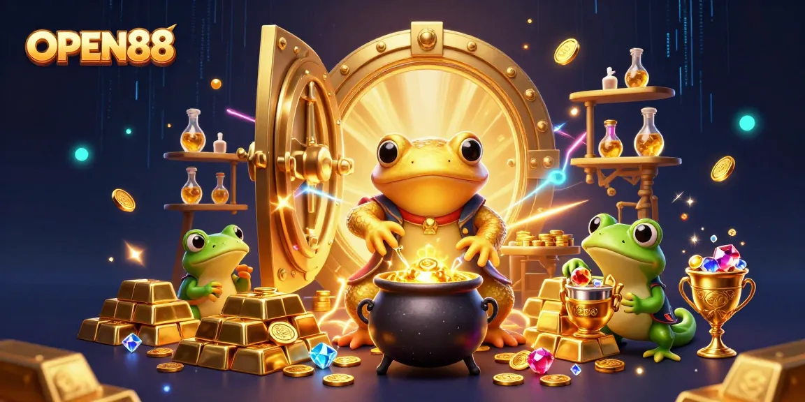 Experience OPEN88's thrilling virtual casino atmosphere with treasures and enchanting characters.