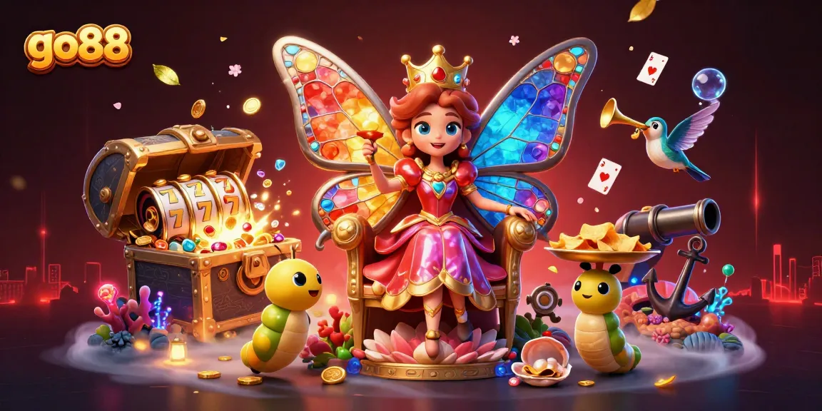 Experience the excitement of go88 with vibrant 3D casino-themed characters and games in action.