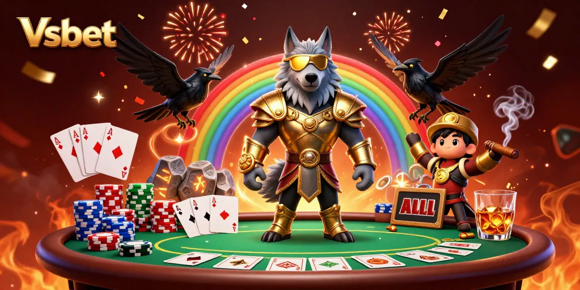 Engage in epic wins at Vsbet with vibrant casino-themed characters and rich gaming visuals.