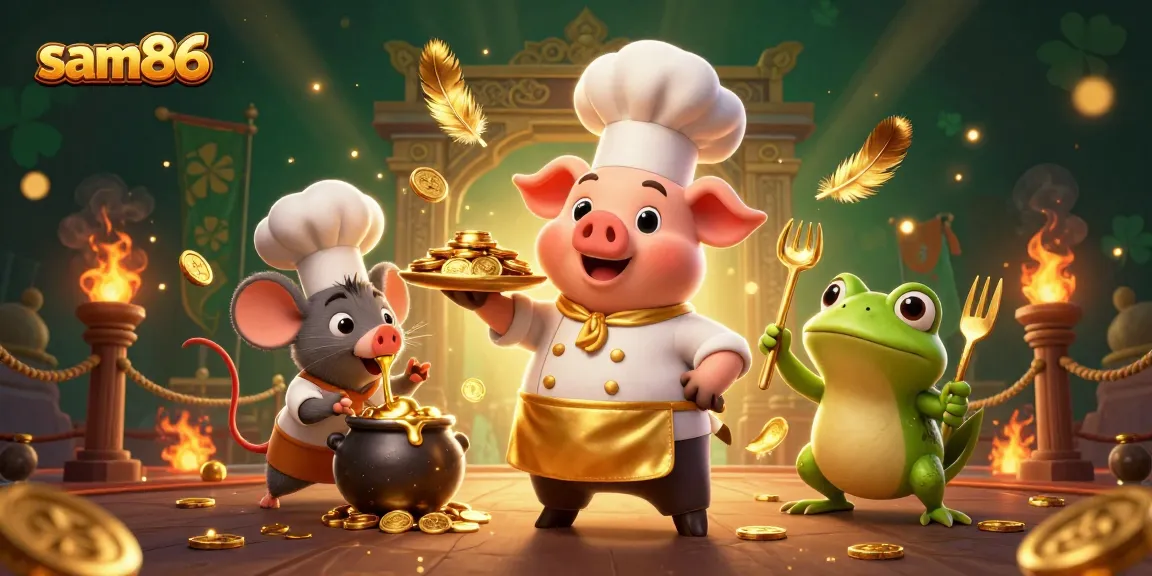 Experience thrilling wins at sam86 with animated characters enjoying gold coin rewards!