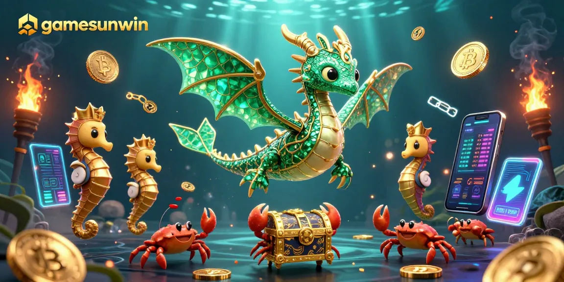 Engage in gameplay excitement with gamesunwin featuring a rich fantasy casino scene full of treasures.