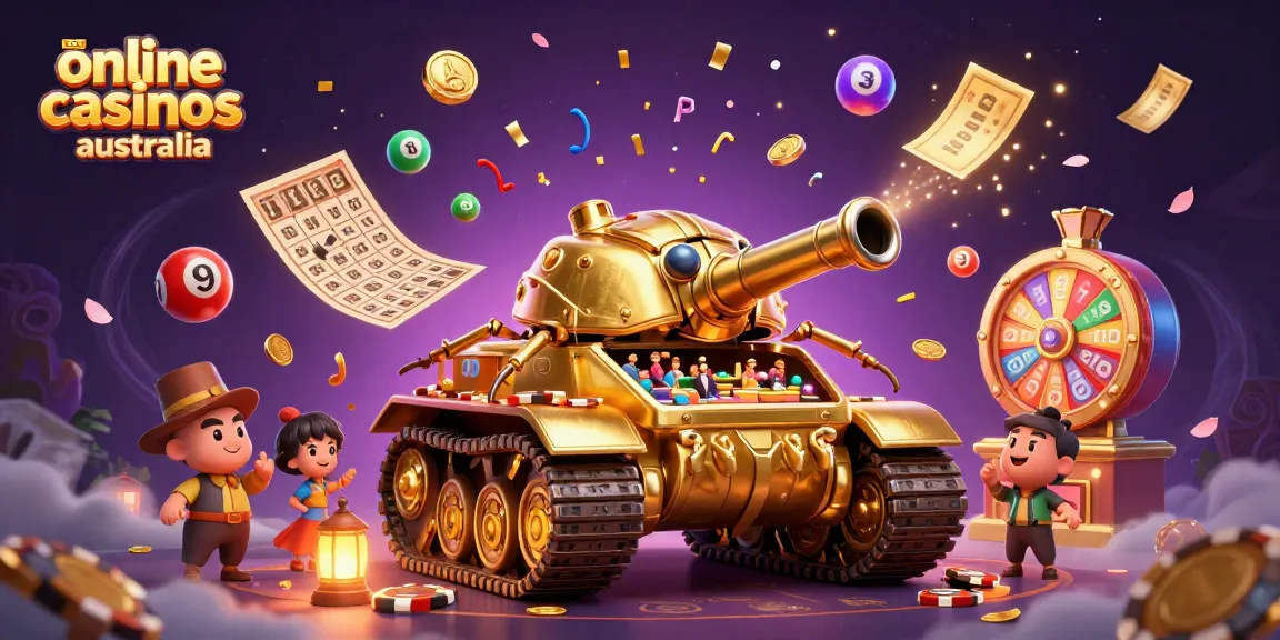 Experience the excitement of online casinos Australia with a vibrant 3D casino illustration.